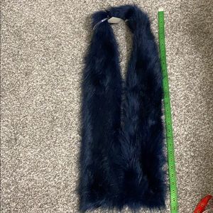Midnight Blue Faux Fur shawl
